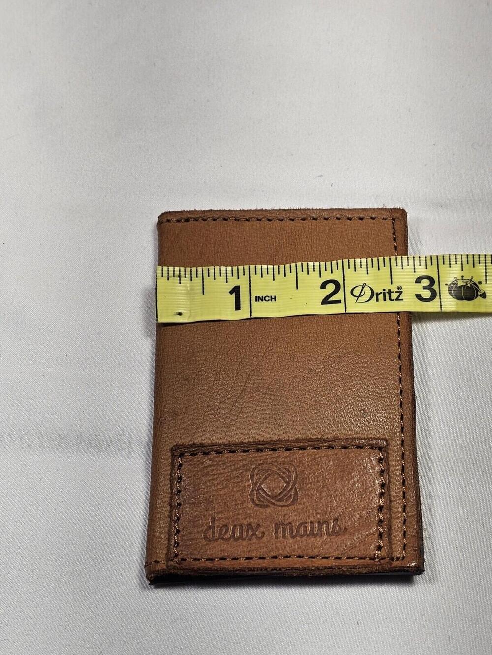 Deux Mains Cardholder Wallet Artisan Handmade Fair Trade Genuine Leather - Picture 8 of 8